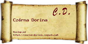 Czérna Dorina névjegykártya